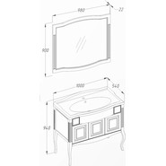 Тумба напольная с раковиной Opadiris Лаура 100 см, белый матовый - фото 2