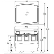 Тумба напольная с раковиной Opadiris Лаура 100 см, белый матовый - фото 4