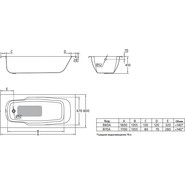Ванна стальная BLB Atlantica 180x80 - фото 3