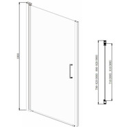 Душевая дверь Azario Alberta 80 см AZ-NK6211 800, хром/прозрачное - фото 3