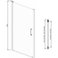 Душевая дверь Azario Alberta 90 см AZ-NK6211 900, хром/прозрачное - фото 3