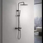 Душевая стойка для ванны с термостатом Timo Saona SX-2380/03, чёрный матовый - фото 2