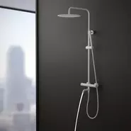 Душевая стойка для ванны с термостатом Timo Saona SX-2380/16, белый матовый - фото 5