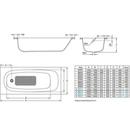 Ванна стальная BLB UNIVERSAL HG 150x75 см - фото 4