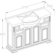 Тумба напольная с раковиной Opadiris Риспекто 120 см, белый матовый - фото 4