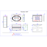 Пенал подвесной Aqwella Clarberg Evolution 40 см EV0504CD, белый/крафт - фото 5