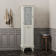 Пенал напольный Opadiris Борджи L с бельевой корзиной, слоновая кость - фото 