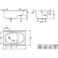 Ванна стальная сидячая BLB Europa 120х70 см - фото 4