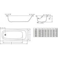 Ванна стальная BLB UNIVERSAL HG 150x75 см с ручками - фото 2