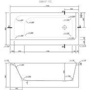 Ванна акриловая Cersanit SMART L 170x80 см - фото 5