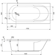 Ванна акриловая Cezares Arno 170x80 см ARNO-170-80-45 - фото 2