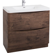 Тумба напольная с раковиной BelBagno ANCONA-N-600-2C-PIA-RW 60 см, темный дуб - фото 