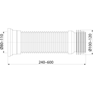 Гибкая подводка Alcaplast A97 для унитаза - фото 3