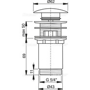 Донный клапан AlcaPlast A392B - фото 2