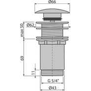 Донный клапан AlcaPlast A395 - фото 2