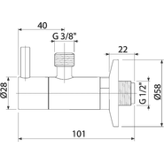 Угловой вентиль AlcaPlast ARV001-Antic с фильтром - фото 2