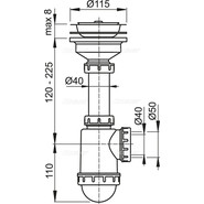 Сифон для мойки AlcaPlast A446-DN50/40 - фото 2