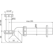Сифон для умывальника и биде AlcaPlast A45F DN40 - фото 2