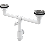Сифон AlcaPlast A453P для сдвоенной мойки - фото 