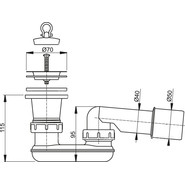 Сифон для душевого поддона Alcaplast A461-50 DN50 - фото 2