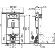 Инсталляция для подвесного унитаза Alcaplast AM102/1120 Jadroмodul - фото 2