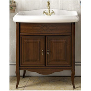 Тумба напольная с раковиной Opadiris Лоренцо 80 см, орех - фото 