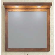 Зеркало Opadiris Мираж 80 см с козырьком, цвет орех - фото 