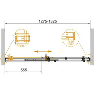 Душевая дверь Cezares 130 см STYLUS-SOFT-BF-1-130-C-Cr, хром/прозрачное - фото 2