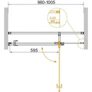 Душевая дверь Cezares 100 см VALVOLA-B-1-100-C-Cr, хром/прозрачное - фото 2