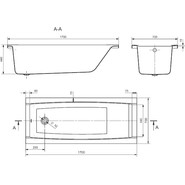 Ванна акриловая Santek Санторини 170x70 см 1.WH30.2.487, Размер - мм: 1700х700 - фото 2