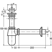 Сифон для умывальника Viega 366681 DN32 - фото 