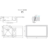 Кухонная мойка Omoikiri AKISAME 100-2-LG-L (4973089) 1,2 мм, светлое золото, Цвет производителя: светлое золото - фото 3