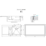 Кухонная мойка Omoikiri AKISAME 100-2-LG-R (4973090) 1,2 мм, светлое золото, Цвет производителя: светлое золото - фото 3