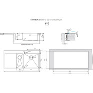 Кухонная мойка Omoikiri AKISAME 100-2-LG-R (4973090) 1,2 мм, светлое золото, Цвет производителя: светлое золото - фото 4