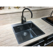 Кухонная мойка Omoikiri AKISAME 46-IN (4973095) 1,2 мм, вороненая сталь, Цвет производителя: вороненая сталь - фото 2