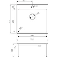 Кухонная мойка Omoikiri AMADARE 55 (4993718) 1 мм, нержавеющая сталь - фото 4