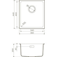 Кухонная мойка Omoikiri TADZAVA 38-U (4993077) 0,8 мм, нержавеющая сталь, Цвет производителя: нержавеющая сталь матовая - фото 6