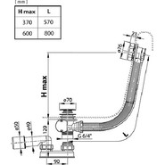 Сифон для ванны Ravak X01305 металл - фото 2