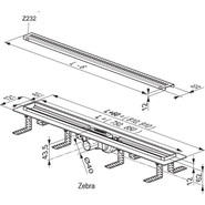 Трап Ravak Zebra 850 X01434, Цвет производителя: нержавеющая сталь/глянец, Размер трапа: 850 - фото 3
