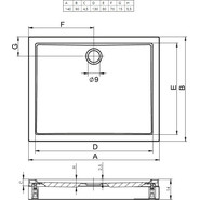 Акриловый поддон Riho Davos 257 140х90 см D002009005 - фото 2