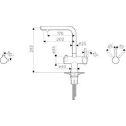 Смеситель для кухни Omoikiri Hotaru-CH-BE 4994052, хром/бежевый - фото 5