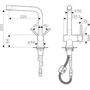 Смеситель для кухни Omoikiri Koriyama-S 4991006, сталь - фото 4