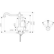 Смеситель для кухни Omoikiri Kyoto-A 4994287, античная латунь - фото 6