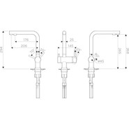 Смеситель для кухни Omoikiri Nagano-GB 4994284, графит - фото 2