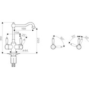 Смеситель для кухни Omoikiri Tottori-AB  4994009, античная латунь - фото 5