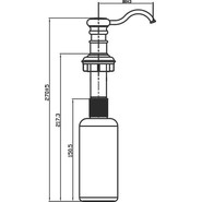 Дозатор для моющего средства OM-01-PL 4995015, платина - фото 3