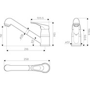 Смеситель для кухни Omoikiri Tateyama-S-BL 4994136, хром/черный - фото 3