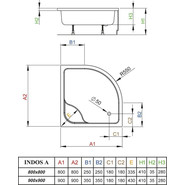 Поддон акриловый Radaway Indos A 80х80 см SIA8080-01 - фото 2
