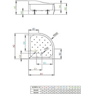 Поддон акриловый Radaway Korfu A900 90х90 см 4S99400-03 - фото 2