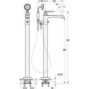 Смеситель для ванны Cezares Liberty F-VDP-01, Цвет производителя: хром - фото 2